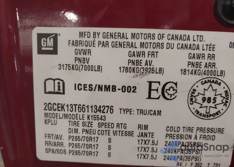 2006 Chevrolet Silverado 1500 Ls/Lt1/Lt2/Lt3 z USA, uszkodzony, nr VIN 2GCEK13T661134276